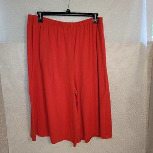 JoRo Red   ladies Elastic Waist Wide Leg Shorts